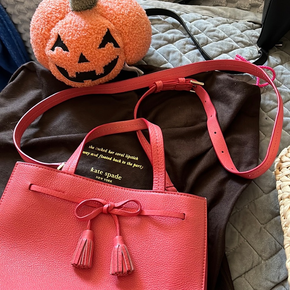 Coral Kate Spade cross bag